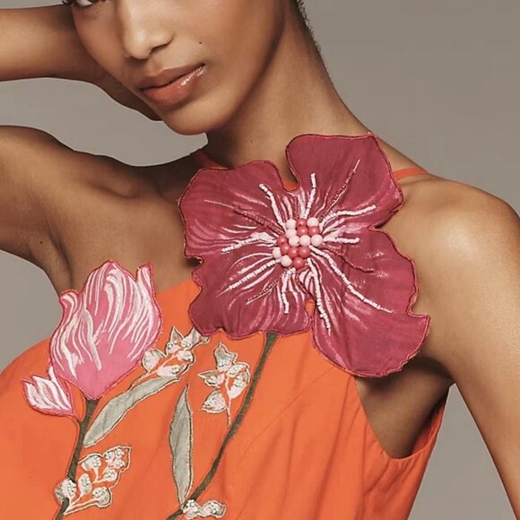 Yukiko Noritake x Anthropologie Asymmetric Floral Midi Dress - Picture 7 of 7